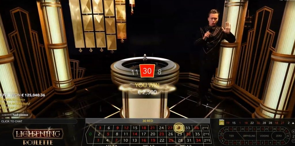 Lightning Roulette live casino на деньги